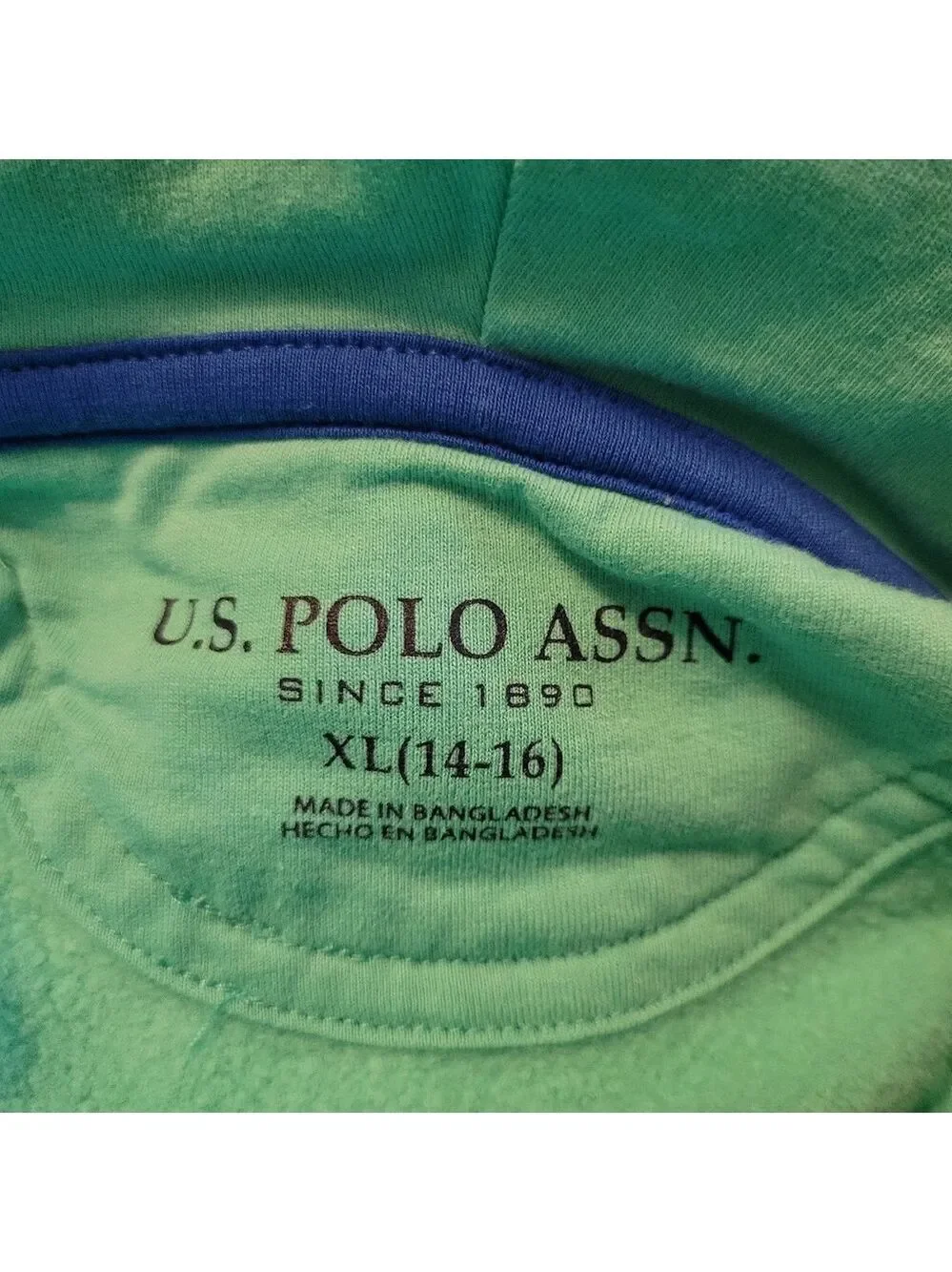 U.S. Polo Assn. Kids' Teal Hoodie Size 14-16